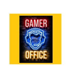 Ahsap Poster Gamer Office