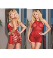 Büyük Beden Kırmızı Fantazi  Tül Babydoll