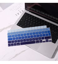 MacBook Air 13.6 İnç M2 M3 M4 M5 A2681 A3113 A3240 A3449 Uyumlu Türkçe Q Klavye Koruyucu Mavi Ombre