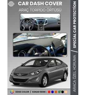HYUNDAİ ELANTRA (2011-2017) Torpido Örtüsü Ön Göğüs Araca Özel UV Koruma Kaymaz Kolay Montaj