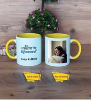 Matematik Öğretmeni Kupa Bardak Sarı Fotoğraflı Matematik Öğretmenine Hediye