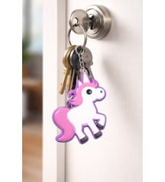 Emoji Unicorn Silikon Anahtarlık Renkli Unisex Çanta Aksesuarı