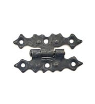 Antika Tarz Dekoratif Pirinç Yıldız Menteşe - 63x36 Mm, Oksit