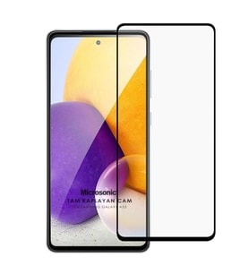 Microsonic Samsung Galaxy A53 5G Tam Kaplayan Temperli Cam Ekran Koruyucu Siyah