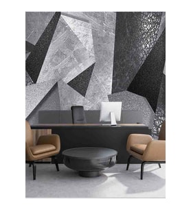 Dreamwall 3 Boyutlu Taş Prizma Desenli Silinebilir Tekstil Duvar Kağıdı (Çok Renkli)