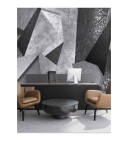 Dreamwall 3 Boyutlu Taş Prizma Desenli Silinebilir Tekstil Duvar Kağıdı (Çok Renkli)
