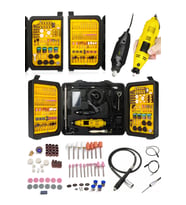 Pro Seri 405 Parça Çift Makinalı Çok Fonksiyonlu Gravür Oyma Dremel Taşlama Zımpara Kesme Set