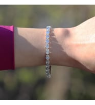 Elips Su Yolu Sky Diamond Gümüş Bileklik
