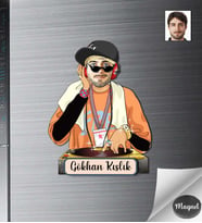 Kişiye Özel Dj Erkek Ahşap Magnet -1