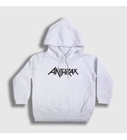 Presmono Unisex Çocuk Beyaz Anthrax Kapüşonlu Sweatshirt 10056tt (Beyaz)