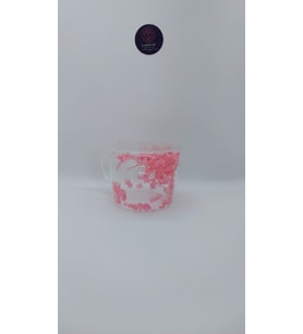 ISIYA DAYANIKLI CANLI KURUTULMUŞ ÇİÇEKLİ ÇİFT CİDARLI KUPA (Pembe)