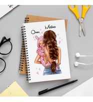 Anne - Kız Baskılı Defter Kişiye Özel