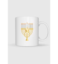 Hanukkah Menorah Yahudi Bayramı Tasarımlı Kupa Bardak