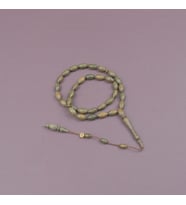 Yeşil Plesenk Ağacı Usta İşi İmzalı Beyzi Kesim 6.5x12mm Tesbih