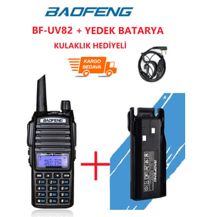 Baofeng Uv-82 Dual Bant El Telsizi (Vhf+Uhf) YEDEK BATARYALI