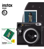 Instax SQ40 Siyah Fotoğraf Makinesi ve 20li Kare Film
