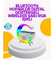 Renkli Işıklı 15w Kablosuz Şarjlı Masa Lambası