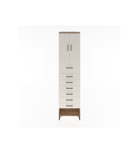 Hyperion Dolap 2 Raflı 7 Çekmeceli 2 Kapaklı 60x44x243 Çam-Aytaşı