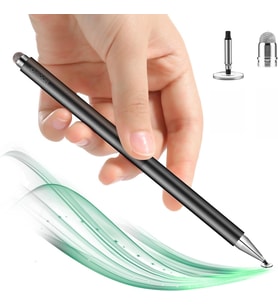 JR-BP561 Stylus Kalem Pasif 3'ü 1 Arada Tabletler Akıllı Telefonlar için Manyetik Kapasitif Kalem -Siyah