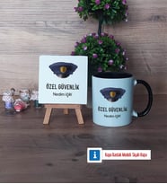 Özel Güvenlik Görevlisi Dekoratif Taş, Kupa Bardak Kırmızı Hediye (Model 10)