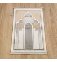 Lüks Kadife  Halı Tipi  Akasya  Çocuk Seccade - Vizon( 40*72 cm)