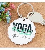 İsme Özel Yoga Eğitmeni Papatya Anahtarlık