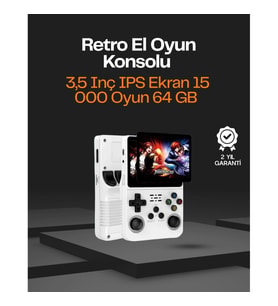Mey İthalat® Taşınabilir Retro Oyun Konsolu – 15.000 Oyun, 64 GB Depolama, IPS Ekran
