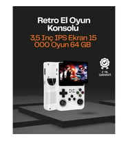 Mey İthalat® Taşınabilir Retro Oyun Konsolu – 15.000 Oyun, 64 GB Depolama, IPS Ekran