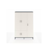 Arges Dolap 7 Raflı 5 Kapaklı Tek Askılı 132x30x195 Antrasit-Aytaşı/Antrasit
