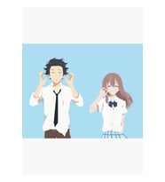Koe No Katachi - Sessiz Bir Ses En İyi Çift Tablo Ahşap Poster Dekoratif