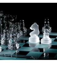 Glass Chess Cam Satranç Takımı (25 cm x 25 cm)