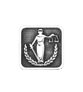 925 Ayar Gümüş Adalet Heykeli Kol Düğmesi