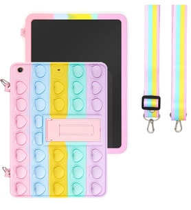 Apple iPad Mini 7 Mini 6 Kılıf Cute Dolls Standlı Eğlenceli 3D Karekterli Çocuk  (Mavi)