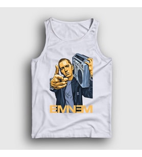 Presmono Unisex Beyaz Radio Eminem Atlet 155872tt (Beyaz)