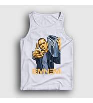 Presmono Unisex Beyaz Radio Eminem Atlet 155872tt (Beyaz)