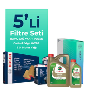 BOSCH Alfa Romeo Tonale 1.6 Dizel Filtre Bakım Seti Castrol Motor Yağlı (2022-2024) 5 Li