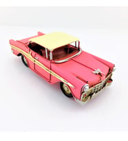 Nostaljik Dekoratif Metal Pembe Chevrolet