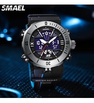Smael Erkek Kol Saati Analog Dijital Spor Moda Trend 8051L Saat (Lacivert)