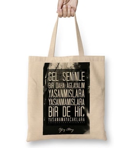 Oğuz Atay Söz Bez Çanta Uzun Saplı