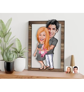 BK Gift Kişiye Özel Bebek Süprizi Karikatürlü 3D Ahşap Tablo, Sevgiliye Hediye, Arkadaşa Hediye, Yıl Dönümü Hediyesi, Doğum Günü Hediyesi-1