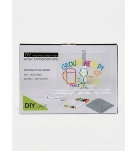 DIY Akrilik LED Mesaj Lambası - USB Yazılabilir Aydınlatma Paneli Gece Lambası