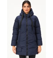 Dewberry Kadın %100 Polyester Kaban Lacivert Z9773 Günlük Dış Giyim, Şehir ve Ofis Stili, Hafta Sonu Kombini