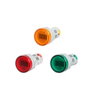 3'lü Pano Tipi Voltmetre Sinyal Lambası AC 220V 60V-500V Ölçüm Seti