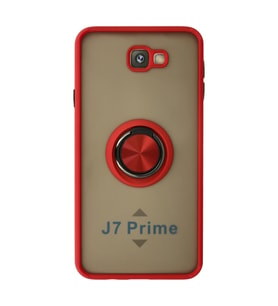 J7 Prime Montreal Yüzüklü Kapak - Kırmızı
