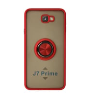 J7 Prime Montreal Yüzüklü Kapak - Kırmızı