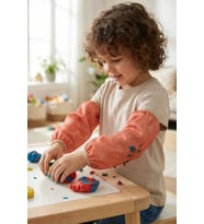 Sıvı Geçirmez Lastikli Bebek Mama Beslenme Kolluğu Seti Çocuk Aktivite Etkinlik Kol Kılıfı Love
