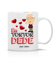 Dedelere Özel En Ton Ton Dede Yazılı Hediye Çay Kahve Kupa Bardak-dede1
