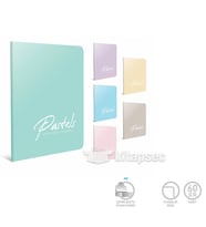 Pastels Tel Dikişli Plastik Kapak Defter A6 80 Yaprak Kareli Standart (4131) Gıpta (Karışık)