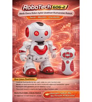 RoboTech Akıllı Dans Eden Işıklı Uzaktan Kumandalı Robot Sesli Müzikli Hareketli (Kırmızı)