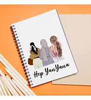 Kız Arkadaş Tesettürlü - Açık ( Hep Yan Yana ) Tasarımlı Defter